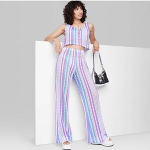 🥳 3/$26 Wild Fable Crochet Stripe 2-Piece Set — Size M | NWT